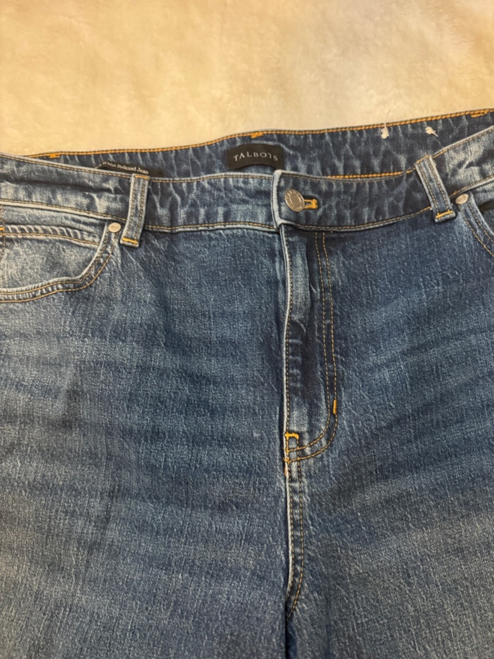 Talbots Women's Straight Leg Jeans - Dark Blue Size 16W - Picture 3 of 9